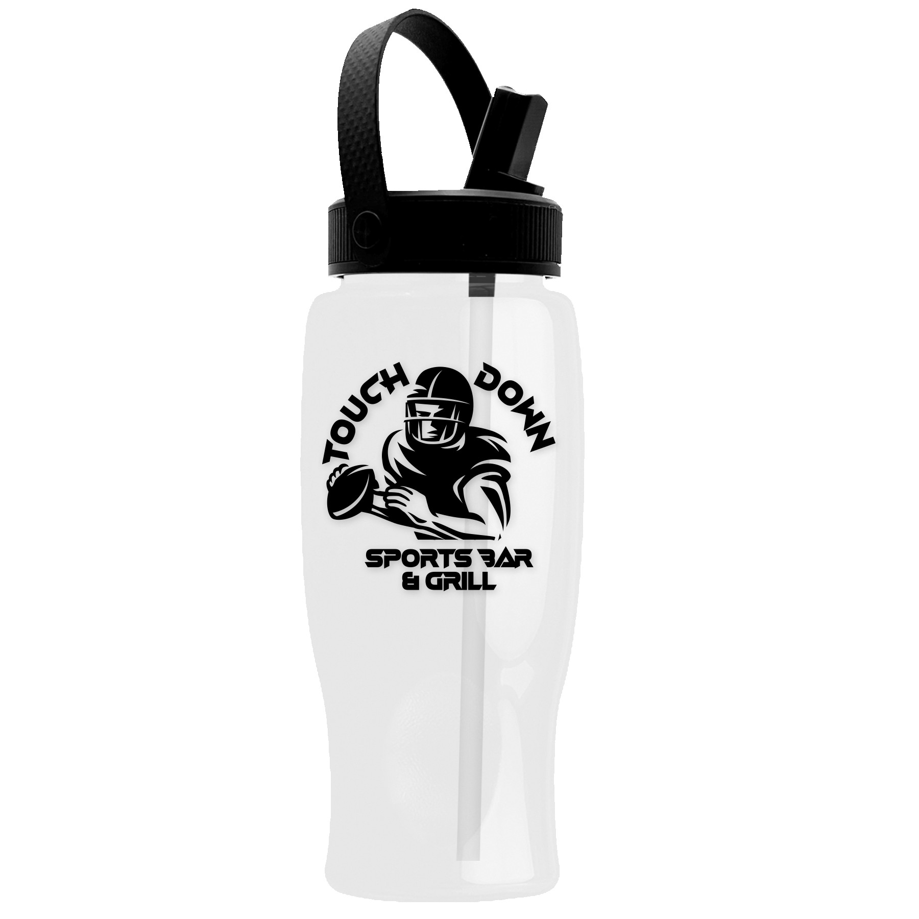 Garyline® Poly+ Bottle with Flip-Straw, Swivel-Handle Lid - 27 oz. 2