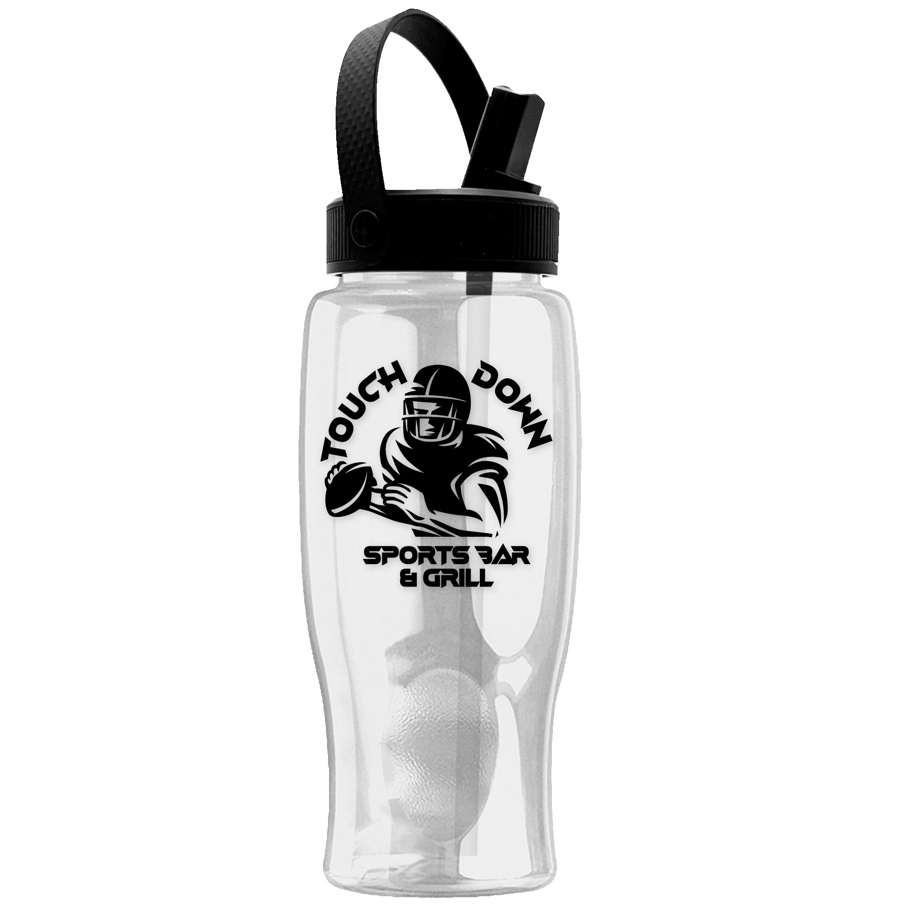 Garyline® Poly+ Bottle with Flip-Straw, Swivel-Handle Lid - 27 oz. 2