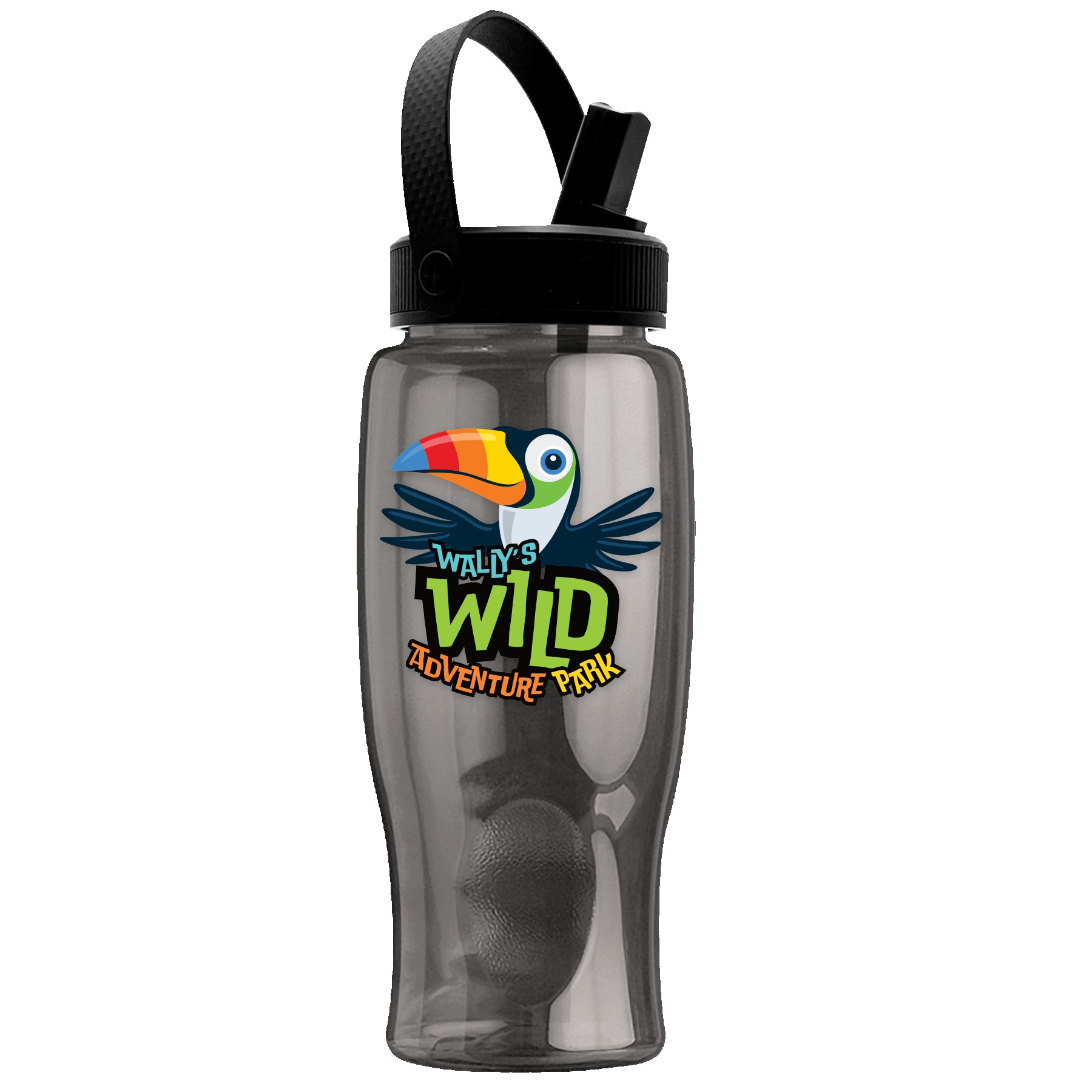 Garyline® Poly+ Bottle with Flip-Straw, Swivel-Handle Lid - 27 oz. 2
