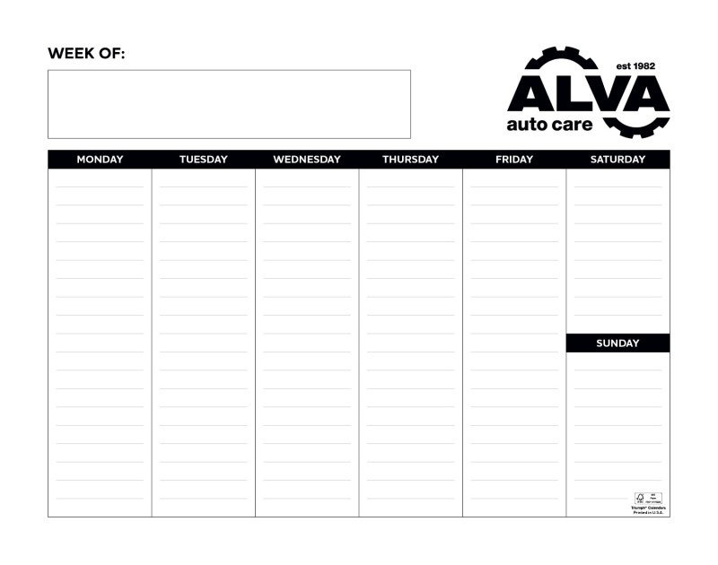 Triumph® Calendars Small Weekly Desk Pad - Black & White Calendar 2 Triumph® Calendars Small Weekly Desk Pad - Black & White Calendar 2