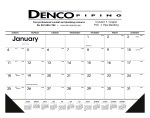 Triumph® Calendars Black & White Desk Pad with Vinyl Corners 2 Triumph® Calendars Black & White Desk Pad with Vinyl Corners 2