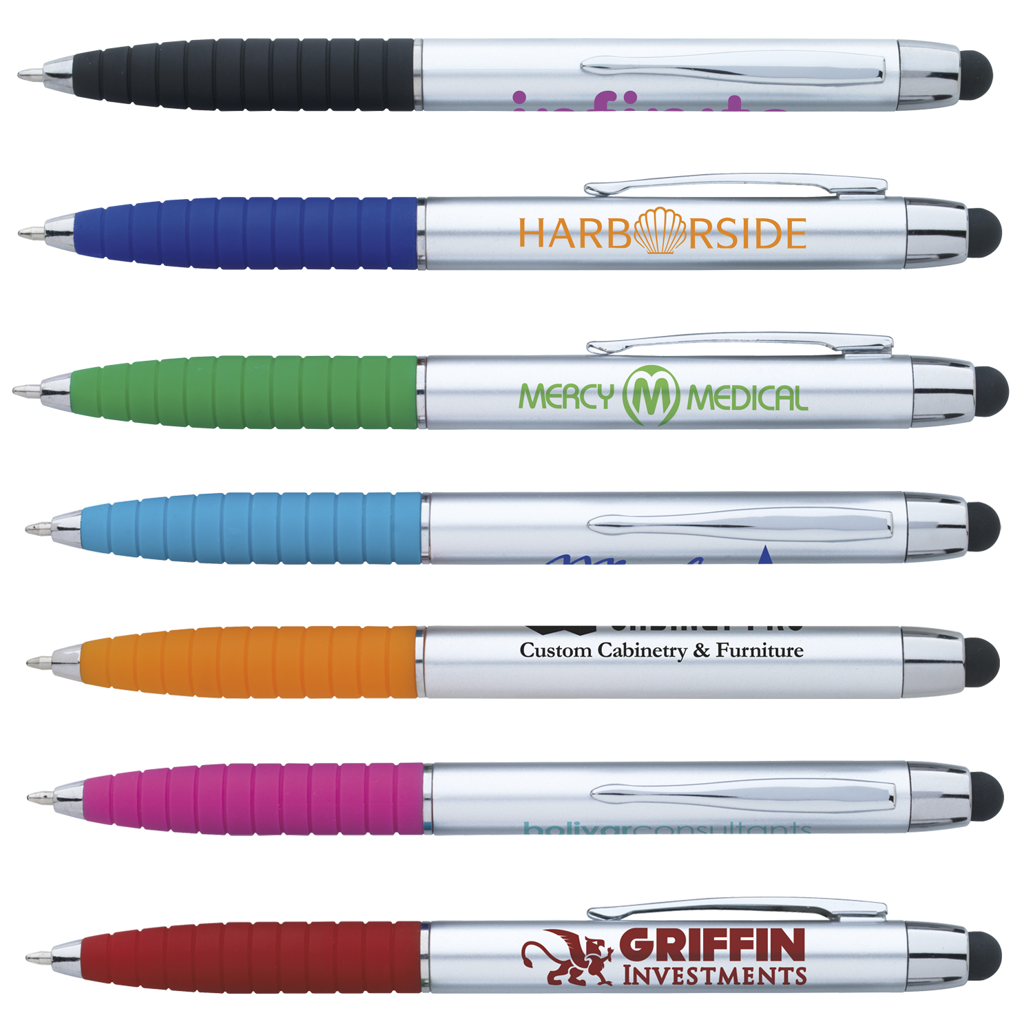 Good Value™ Silver Cool Grip Stylus RABS Pen 2