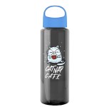 Garyline® Guzzler Bottle with Oval Crest Lid - 32 oz. - TB32LN_smoke_bottle_cyan_lid_full.png Garyline® Guzzler Bottle with Oval Crest Lid - 32 oz. - TB32LN_smoke_bottle_cyan_lid_full.png