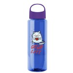 Garyline® Guzzler Bottle with Oval Crest Lid - 32 oz. - TB32LN_translucentblue_bottle_violet_lid_full.png Garyline® Guzzler Bottle with Oval Crest Lid - 32 oz. - TB32LN_translucentblue_bottle_violet_lid_full.png