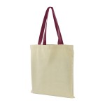 Made-to-Order Flat Tote - Maroon Red Handles Made-to-Order Flat Tote - Maroon Red Handles