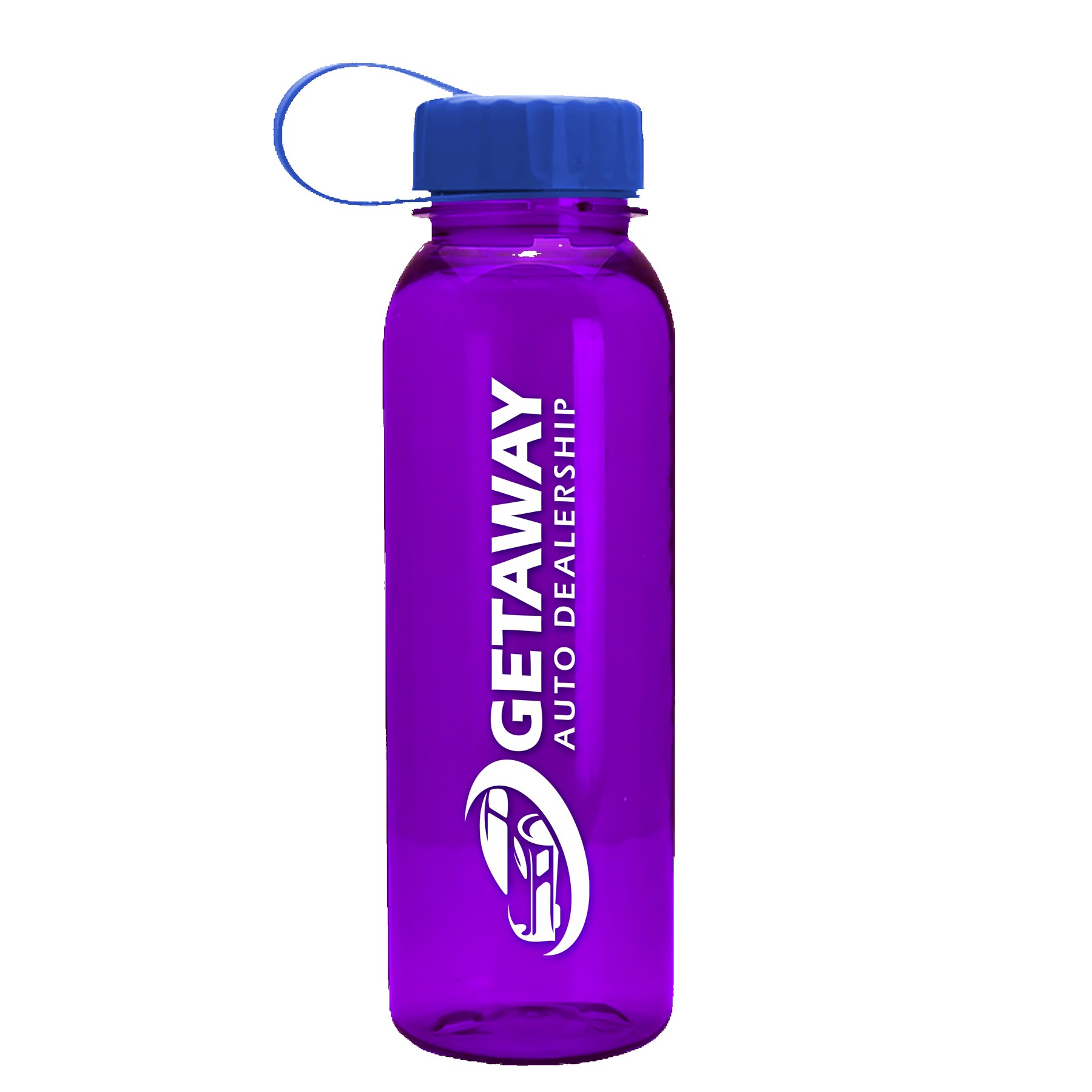 Garyline® Flat-Sided Tritan® Bottle with Tethered Lid - 24 oz. 2