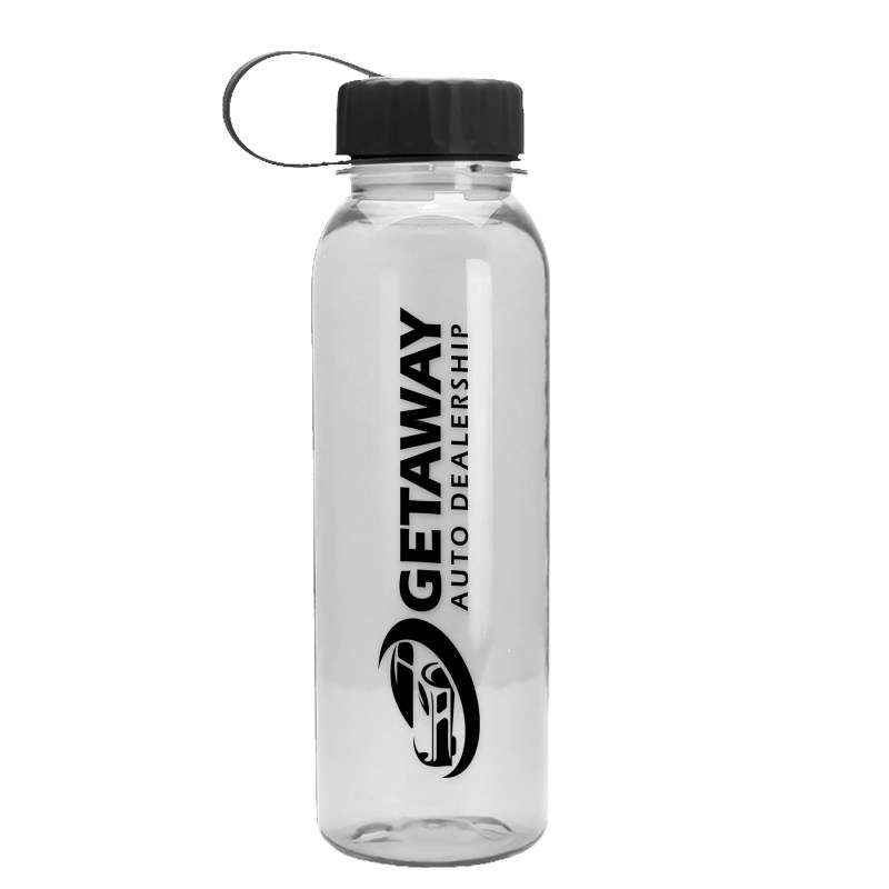 Garyline® Flat-Sided Tritan® Bottle with Tethered Lid - 24 oz. 2 Garyline® Flat-Sided Tritan® Bottle with Tethered Lid - 24 oz. 2