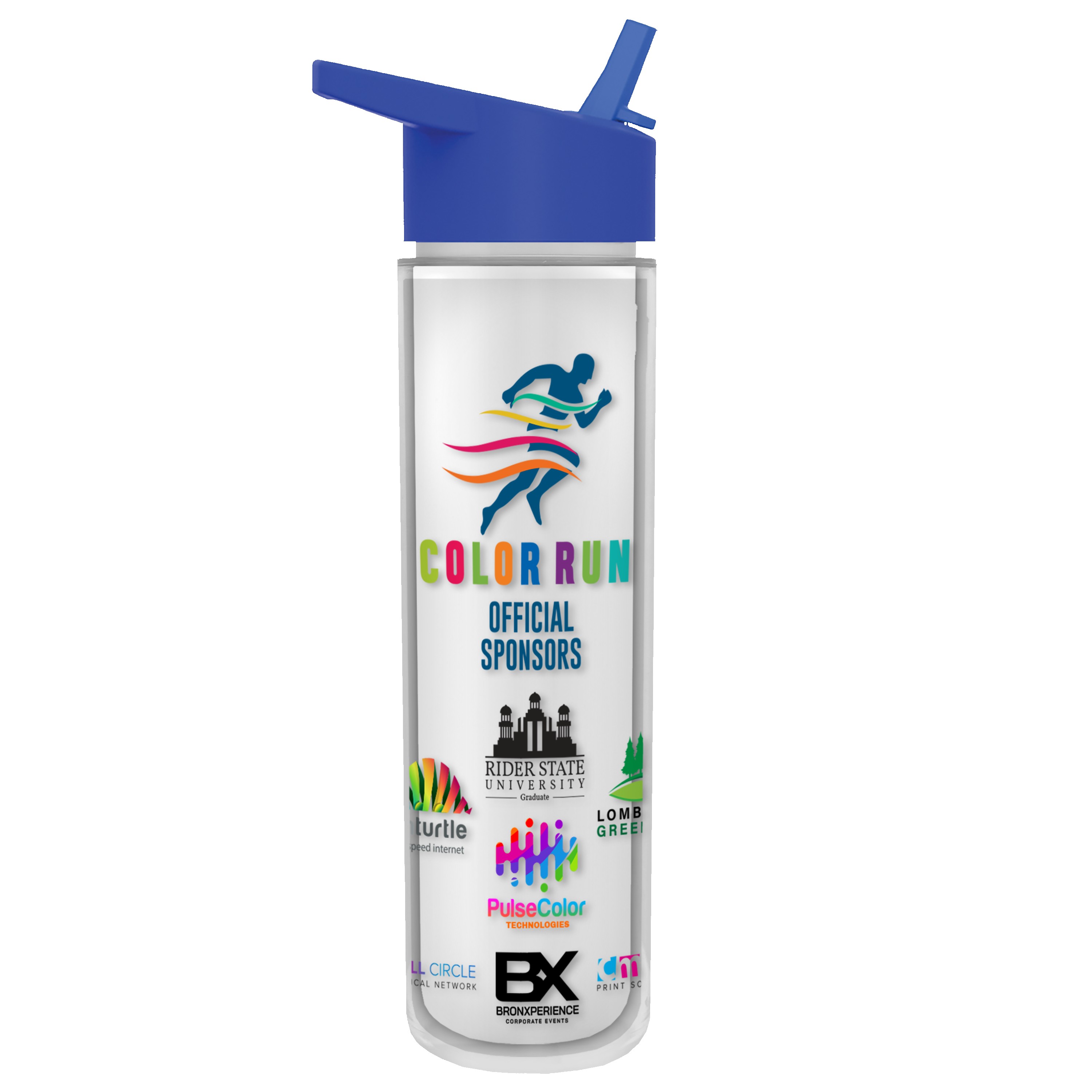 Garyline® Chiller Insulated Bottle with Flip-Straw Lid and Full-Color Insert - 16 oz. 2