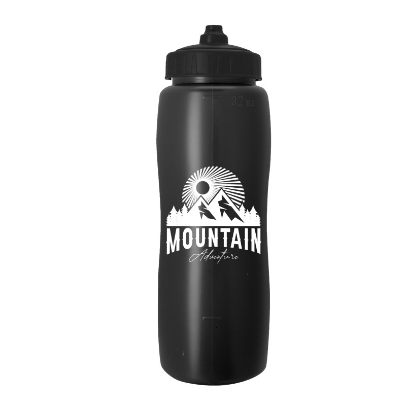 Garyline® Curve Sport Bottle with Mighty-Shot Valve Lid - 32 oz. 2 Garyline® Curve Sport Bottle with Mighty-Shot Valve Lid - 32 oz. 2