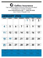 Triumph® Calendars Blue & Black Contractor Memo Calendar 2 Triumph® Calendars Blue & Black Contractor Memo Calendar 2