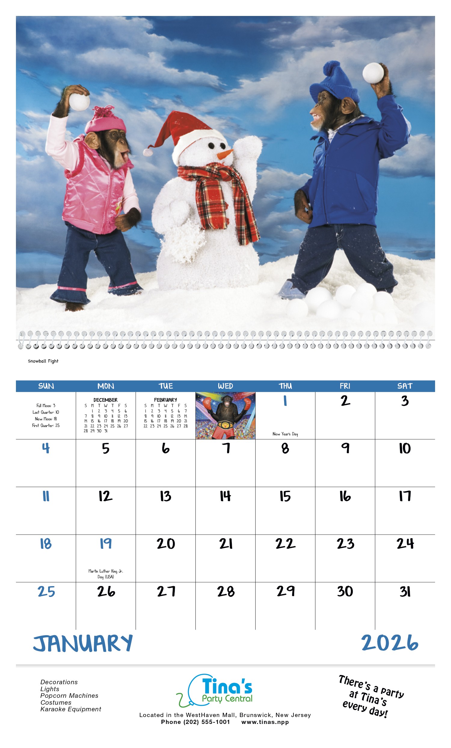 Good Value™ Monkey Mischief - Spiral Calendar 2