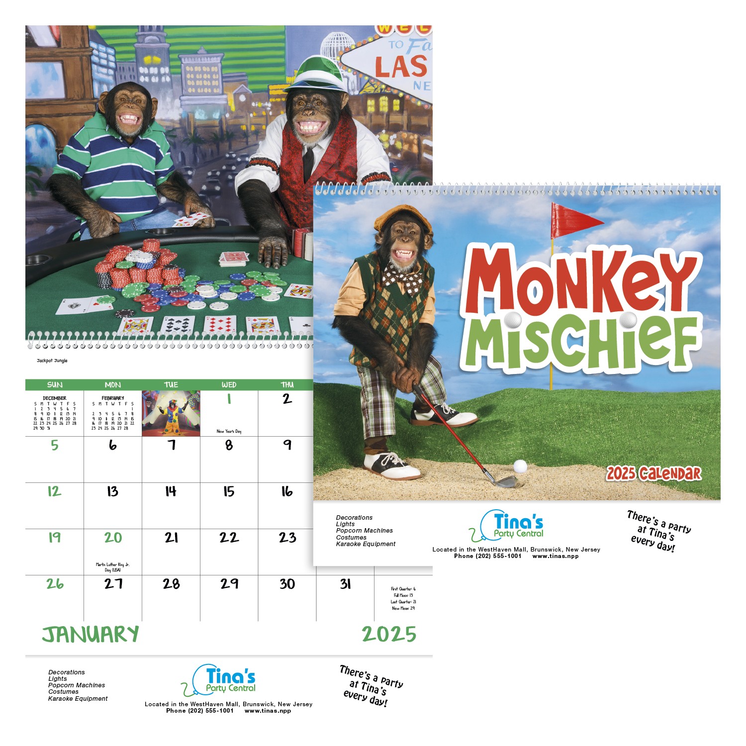 Good Value™ Monkey Mischief - Spiral Calendar 2