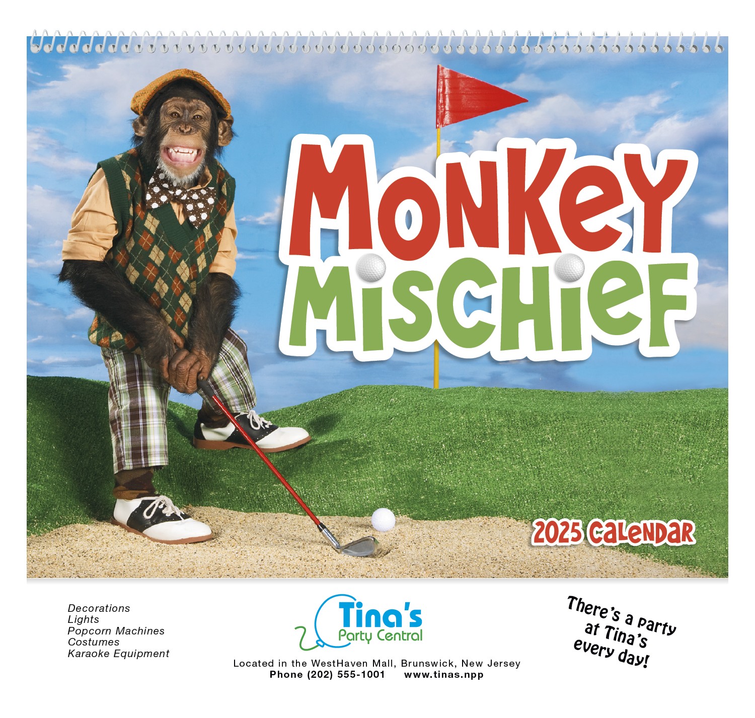 Good Value™ Monkey Mischief - Spiral Calendar 2