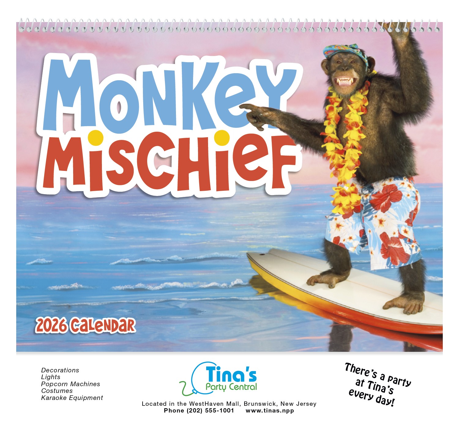 Good Value™ Monkey Mischief - Spiral Calendar 2