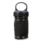 Carabiner Bottle with Cooling Towel - CPCR41087 black cloth Carabiner Bottle with Cooling Towel - CPCR41087 black cloth