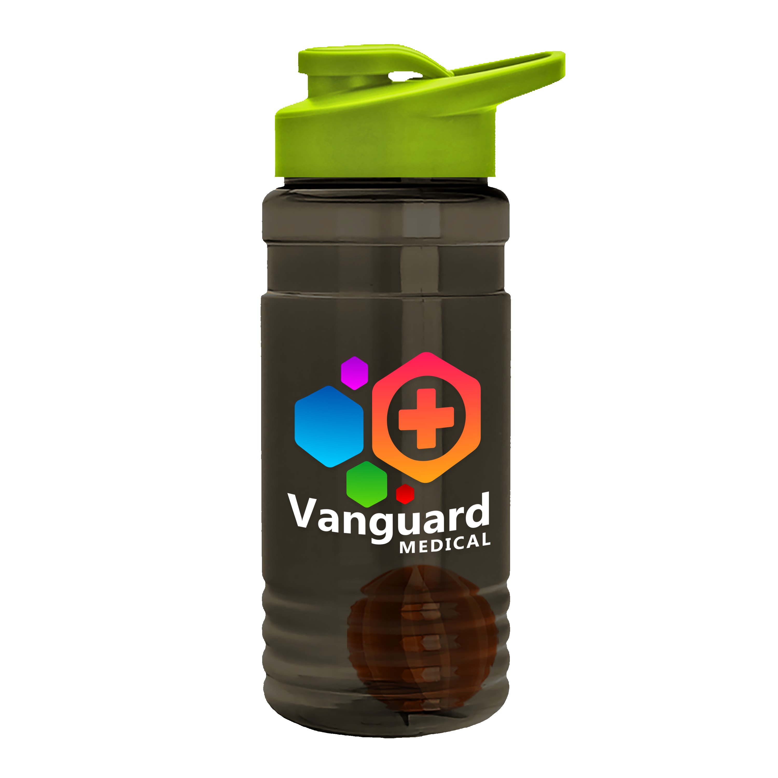 Garyline® Groove Tritan® Shaker Bottle with Drink-Thru Lid and Mixing Ball - 20 oz. 2