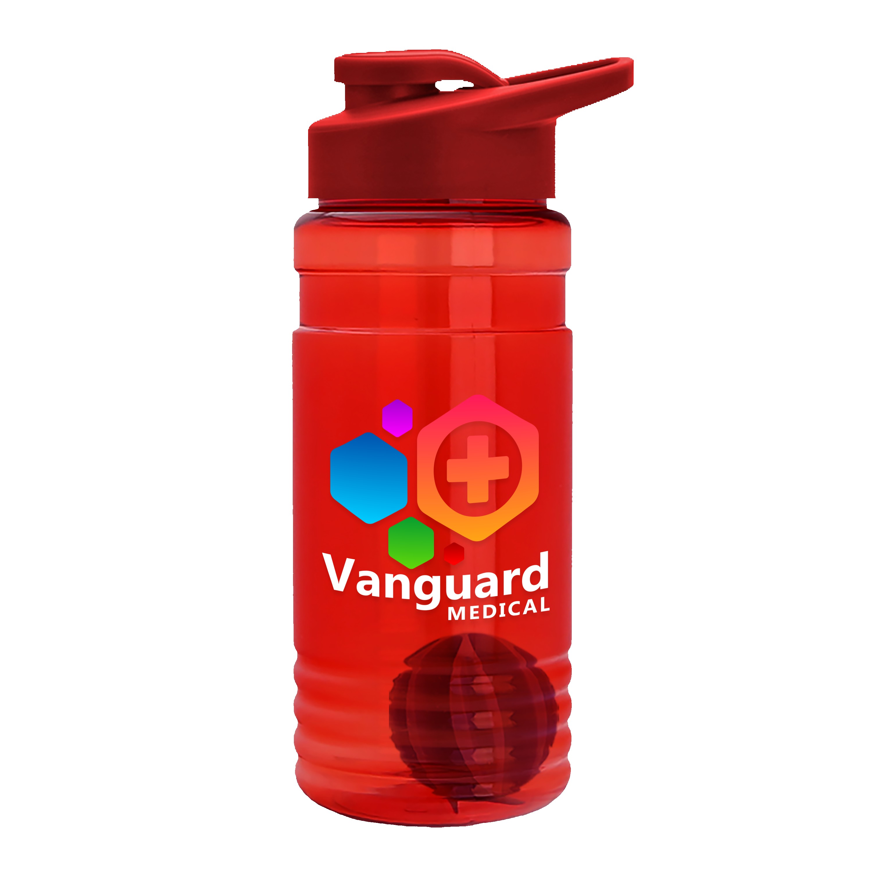Garyline® Groove Tritan® Shaker Bottle with Drink-Thru Lid and Mixing Ball - 20 oz. 2
