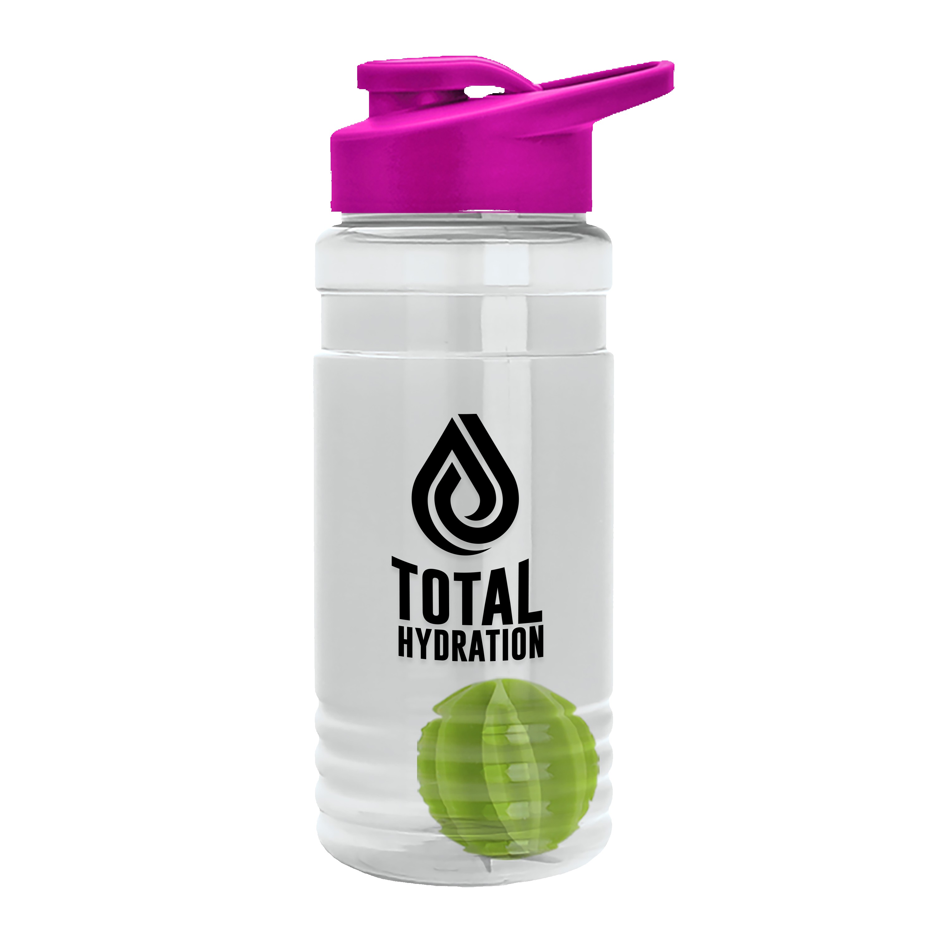Garyline® Groove Tritan® Shaker Bottle with Drink-Thru Lid and Mixing Ball - 20 oz. 2