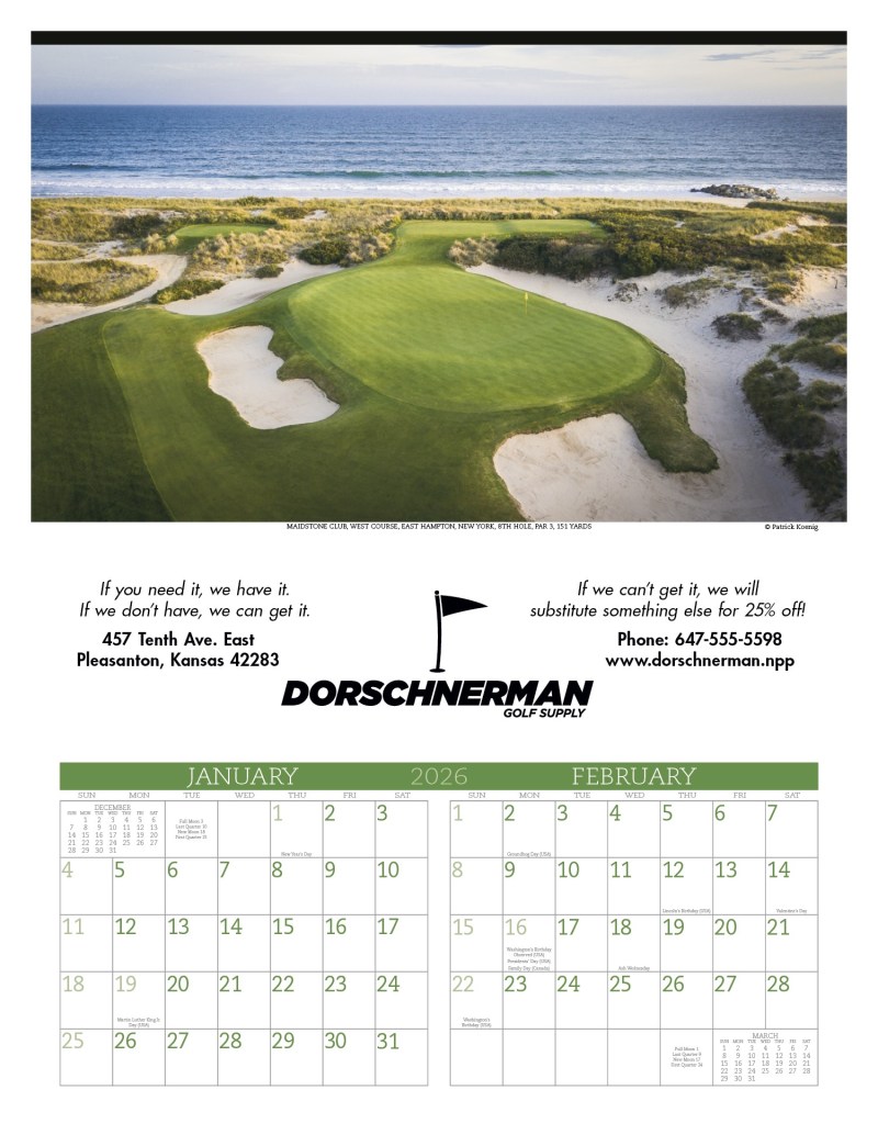 Triumph® Calendars Executive Golf Calendar 2 Triumph® Calendars Executive Golf Calendar 2