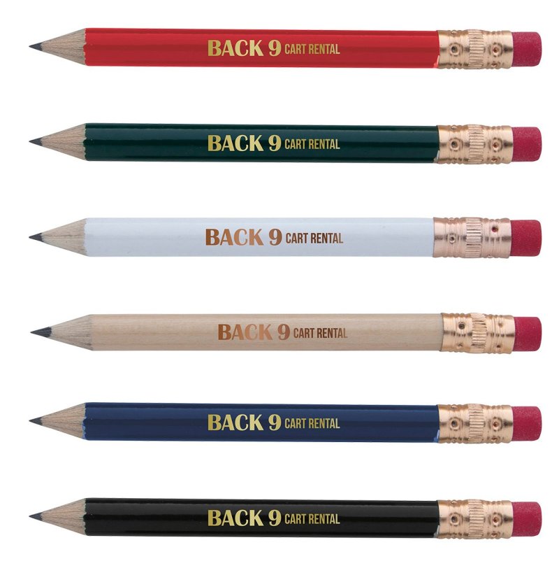 Round Golf Pencil with Eraser 2 Round Golf Pencil with Eraser 2