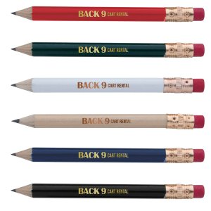 Round Golf Pencil with Eraser 2 Round Golf Pencil with Eraser 2