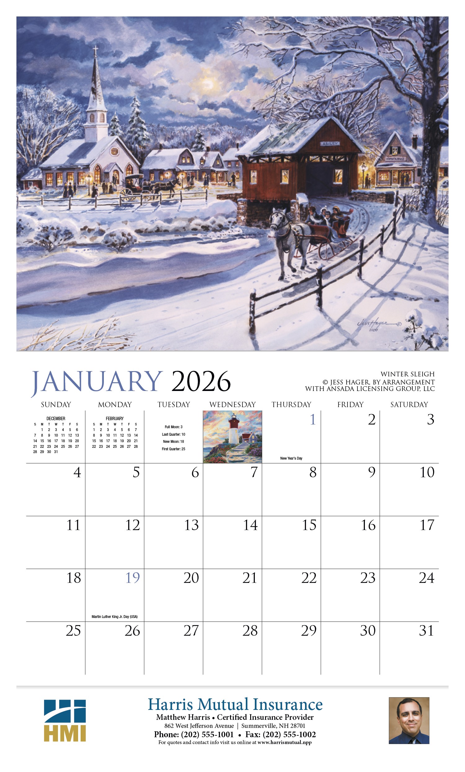 HotLine® Products Back Home Appointment Calendar - Stapled 2