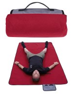 Koozie® Jumbo Picnic Blanket - 26268 red back-open image Koozie® Jumbo Picnic Blanket - 26268 red back-open image