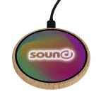 SCX Innovative Design™ Full-Color Bamboo 15W Wireless Charger - 32527 full bleed image SCX Innovative Design™ Full-Color Bamboo 15W Wireless Charger - 32527 full bleed image