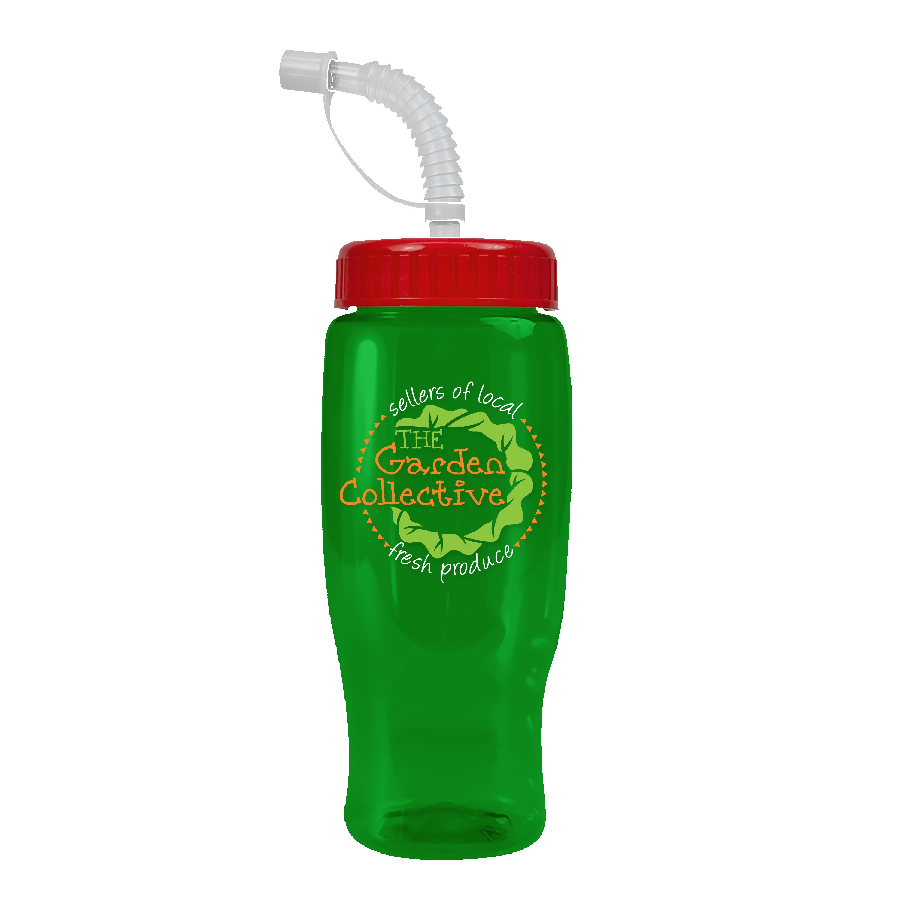 Garyline® Poly+ Recycled Bottle with Straw Lid - 27 oz. 2