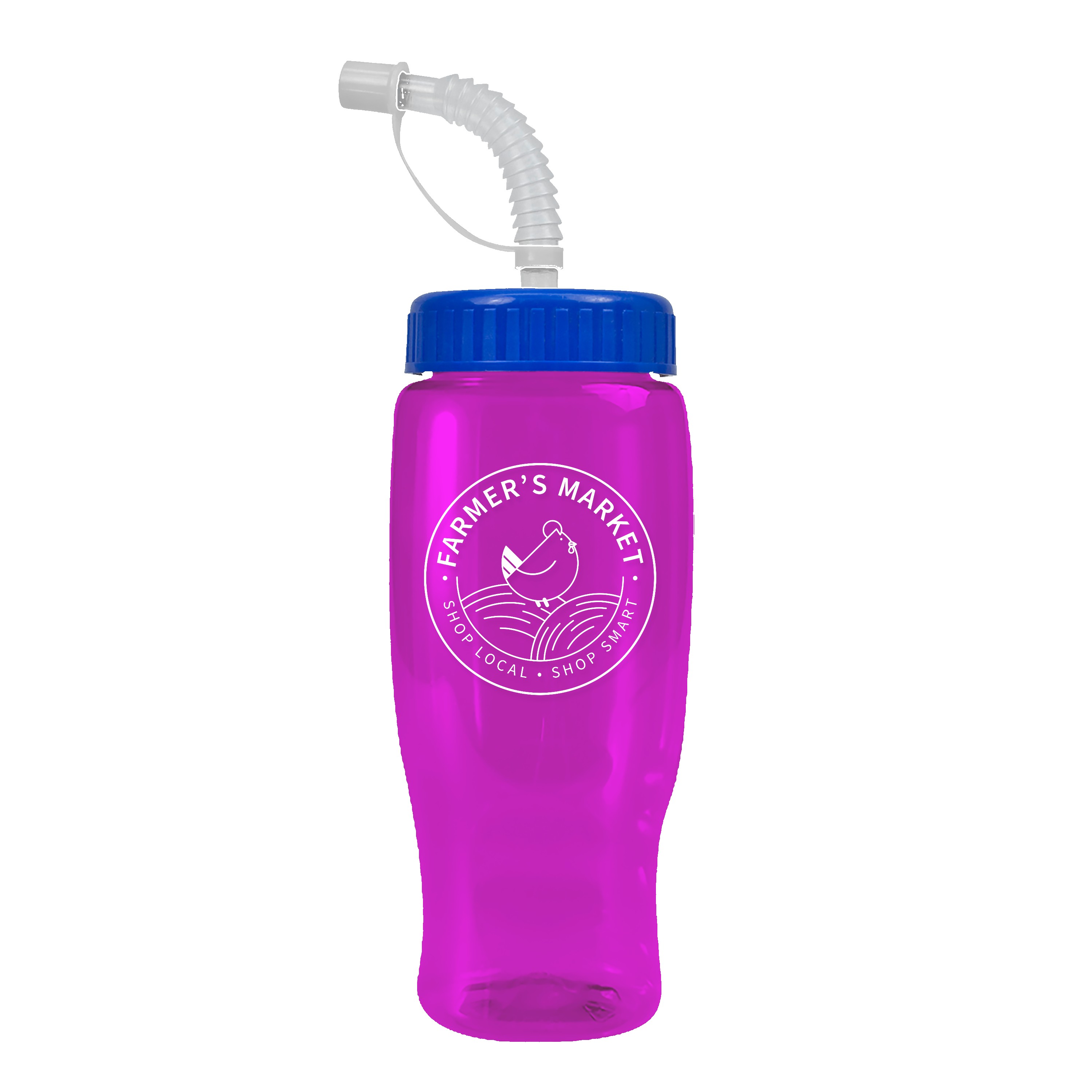 Garyline® Poly+ Recycled Bottle with Straw Lid - 27 oz. 2