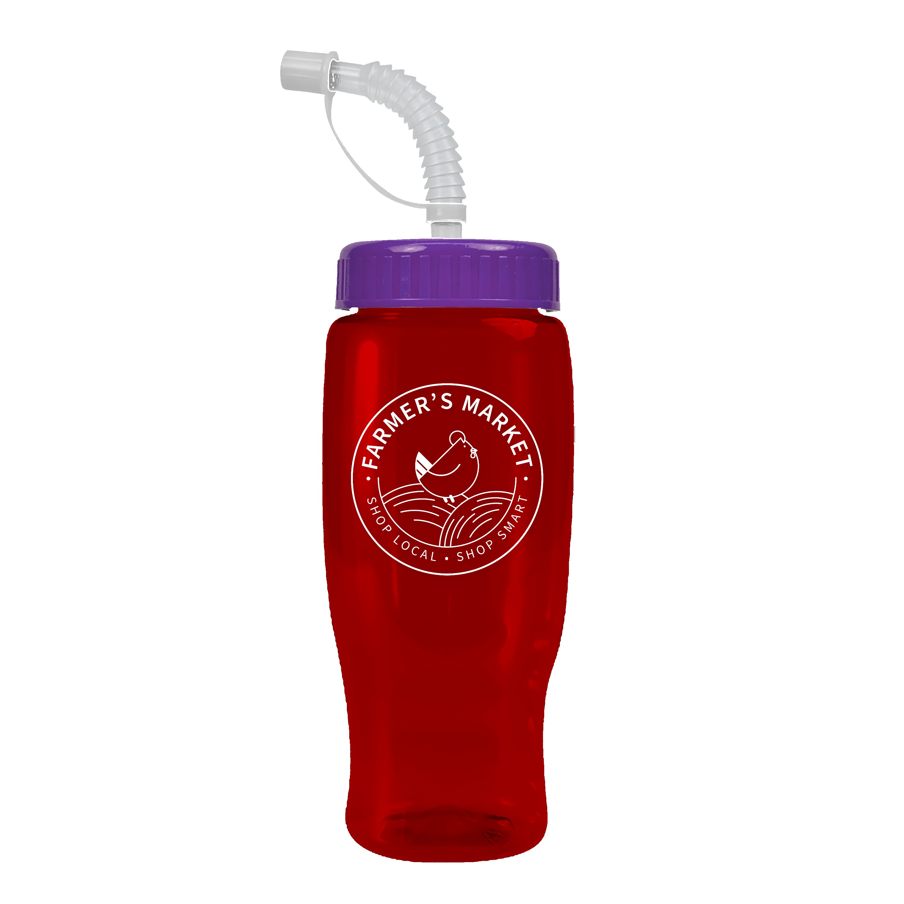 Garyline® Poly+ Recycled Bottle with Straw Lid - 27 oz. 2