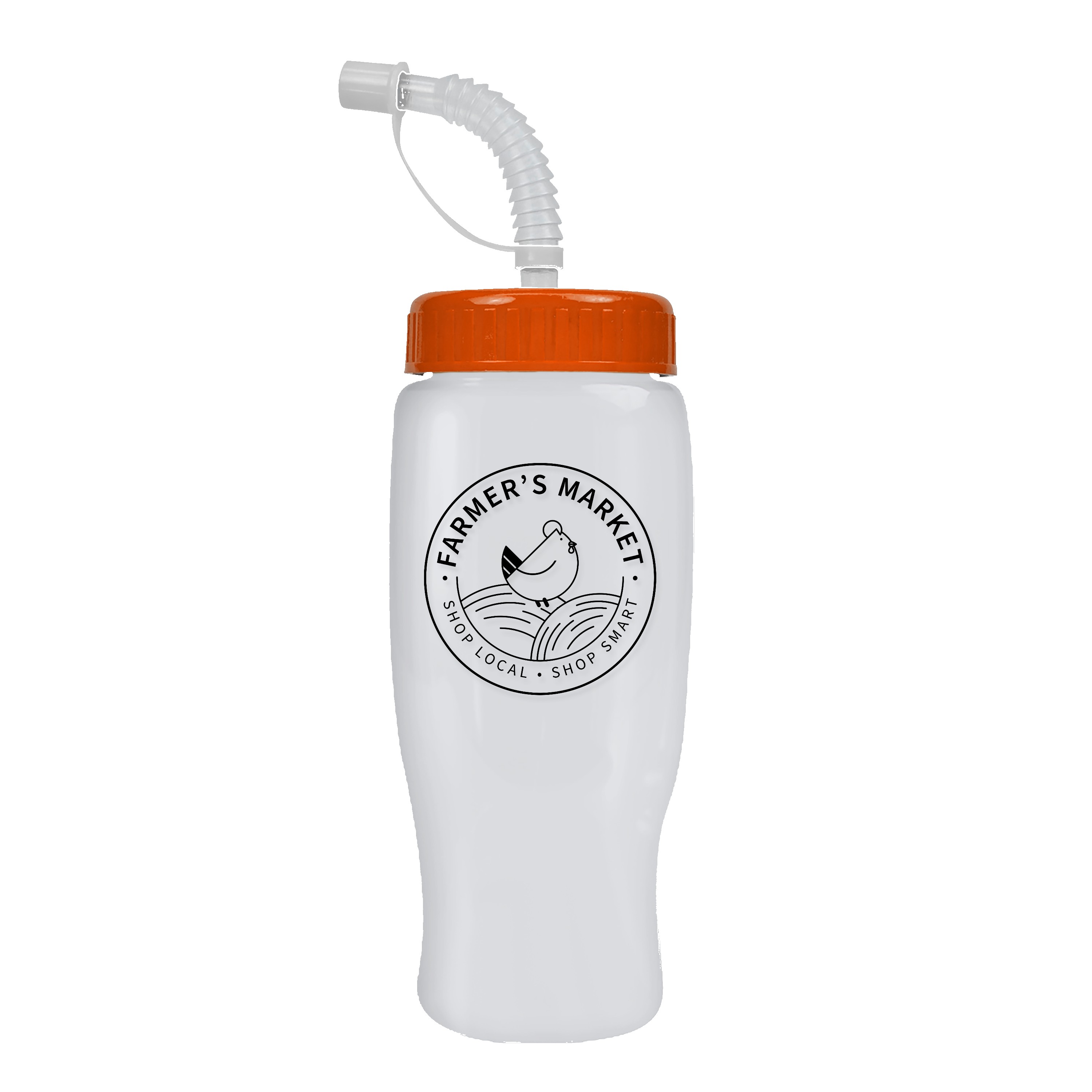 Garyline® Poly+ Recycled Bottle with Straw Lid - 27 oz. 2