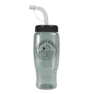 Garyline® Poly+ Recycled Bottle with Straw Lid - 27 oz. 2 Garyline® Poly+ Recycled Bottle with Straw Lid - 27 oz. 2