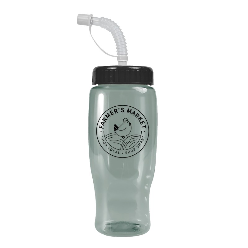 Garyline® Poly+ Recycled Bottle with Straw Lid - 27 oz. 2 Garyline® Poly+ Recycled Bottle with Straw Lid - 27 oz. 2