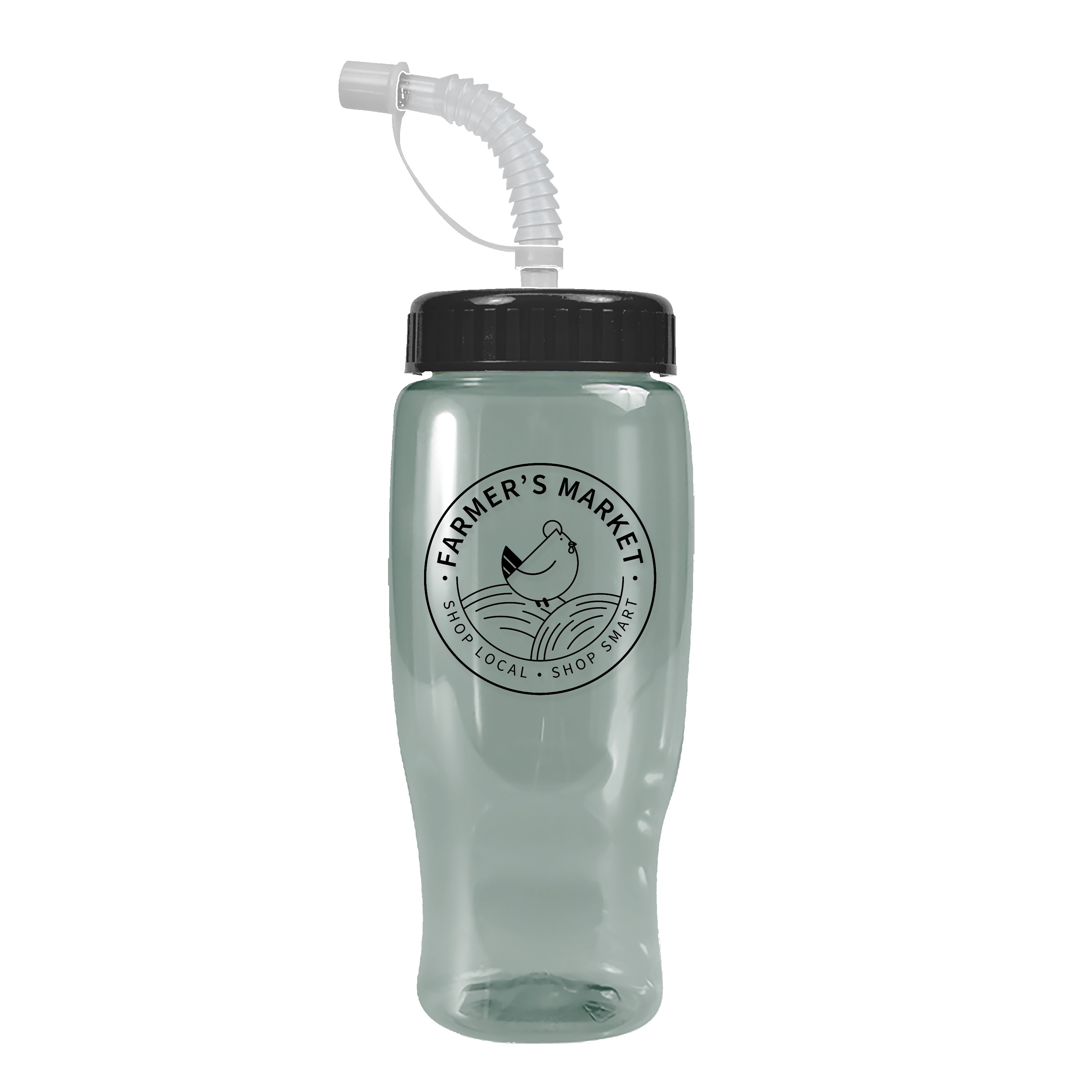 Garyline® Poly+ Recycled Bottle with Straw Lid - 27 oz. 2