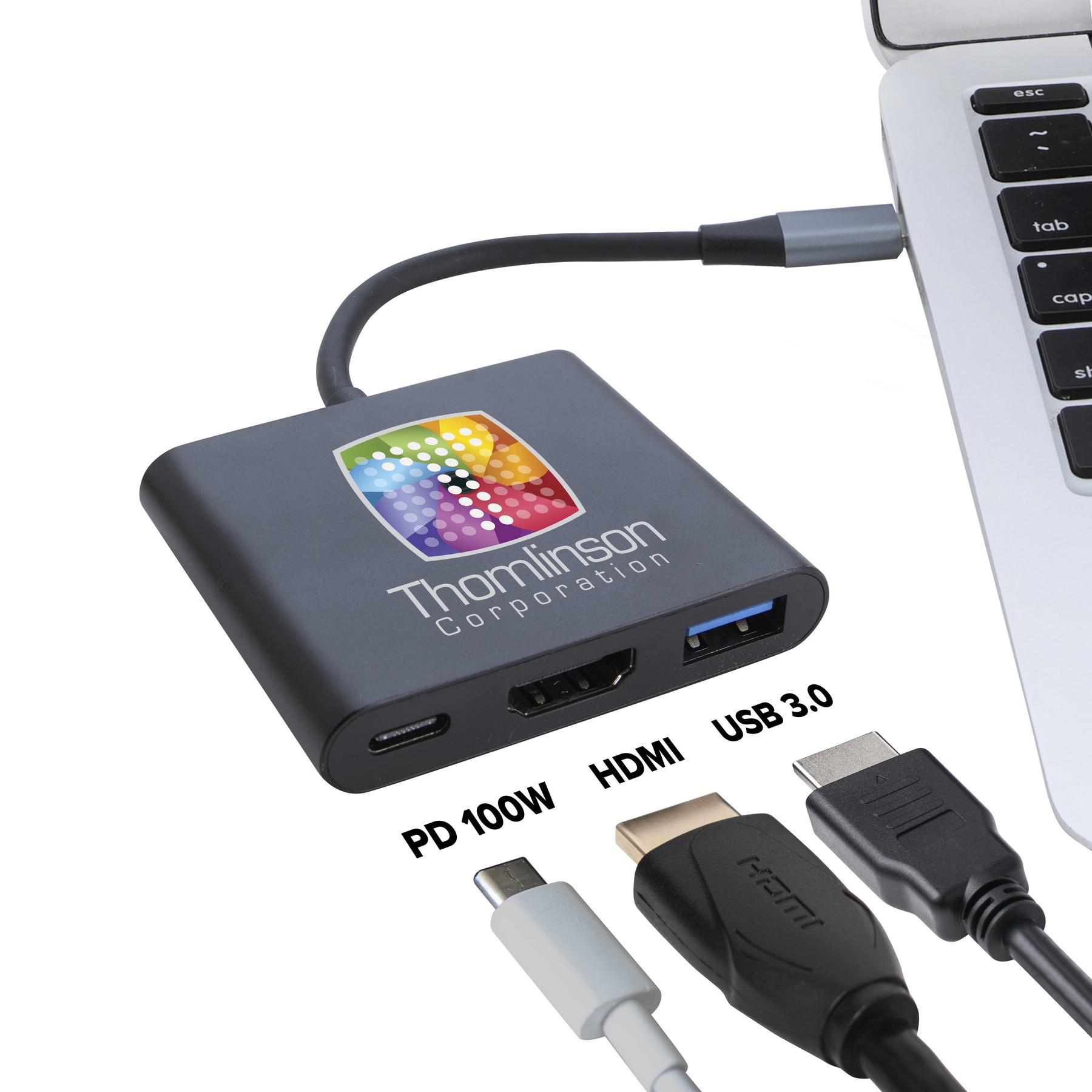 Compact 3-in-1 HDMI USB Hub 2