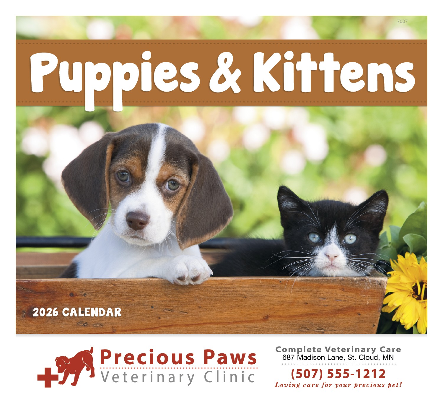 Good Value™ Puppies & Kittens - Stapled Calendar 2