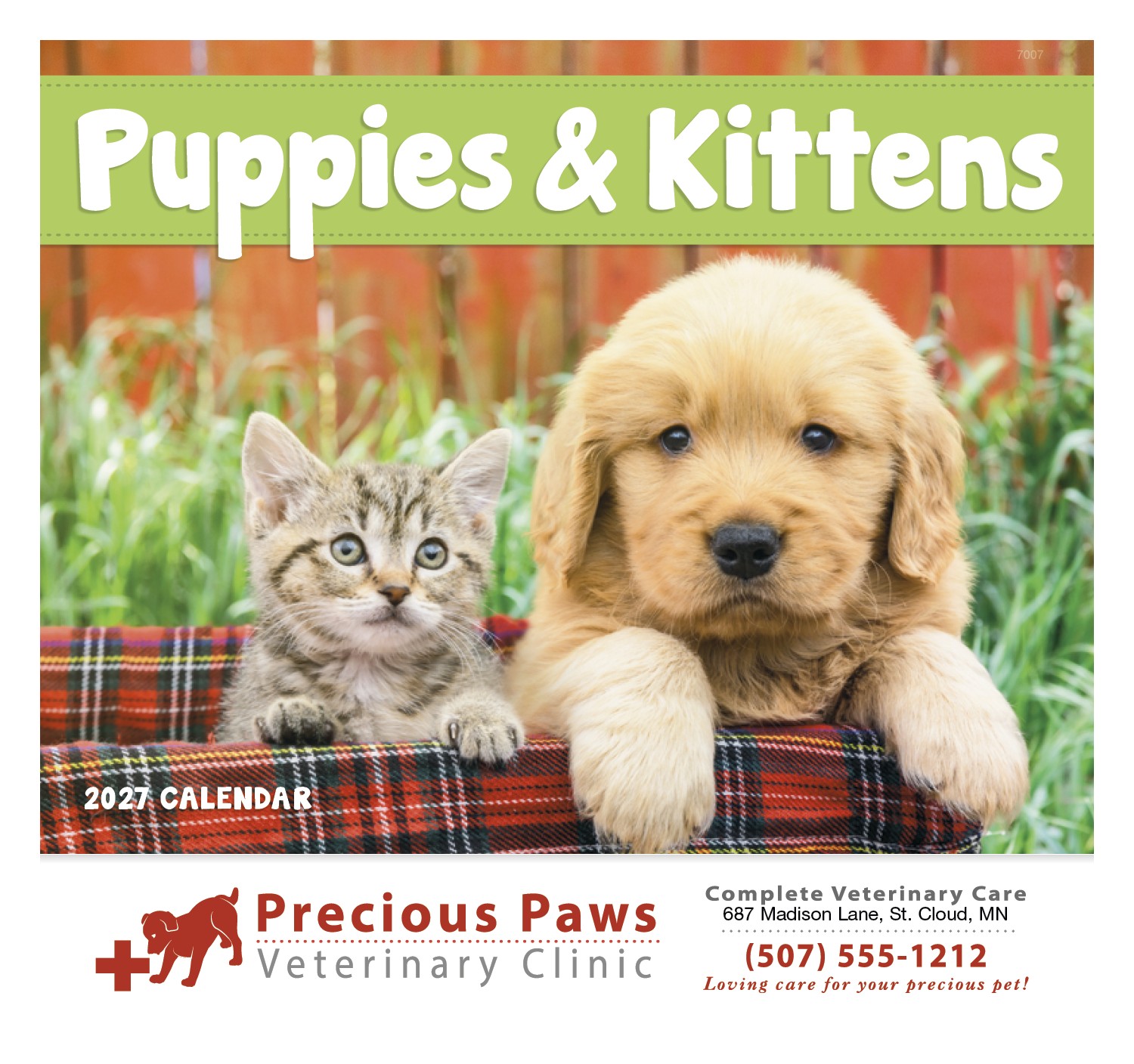 Good Value™ Puppies & Kittens - Stapled Calendar 2