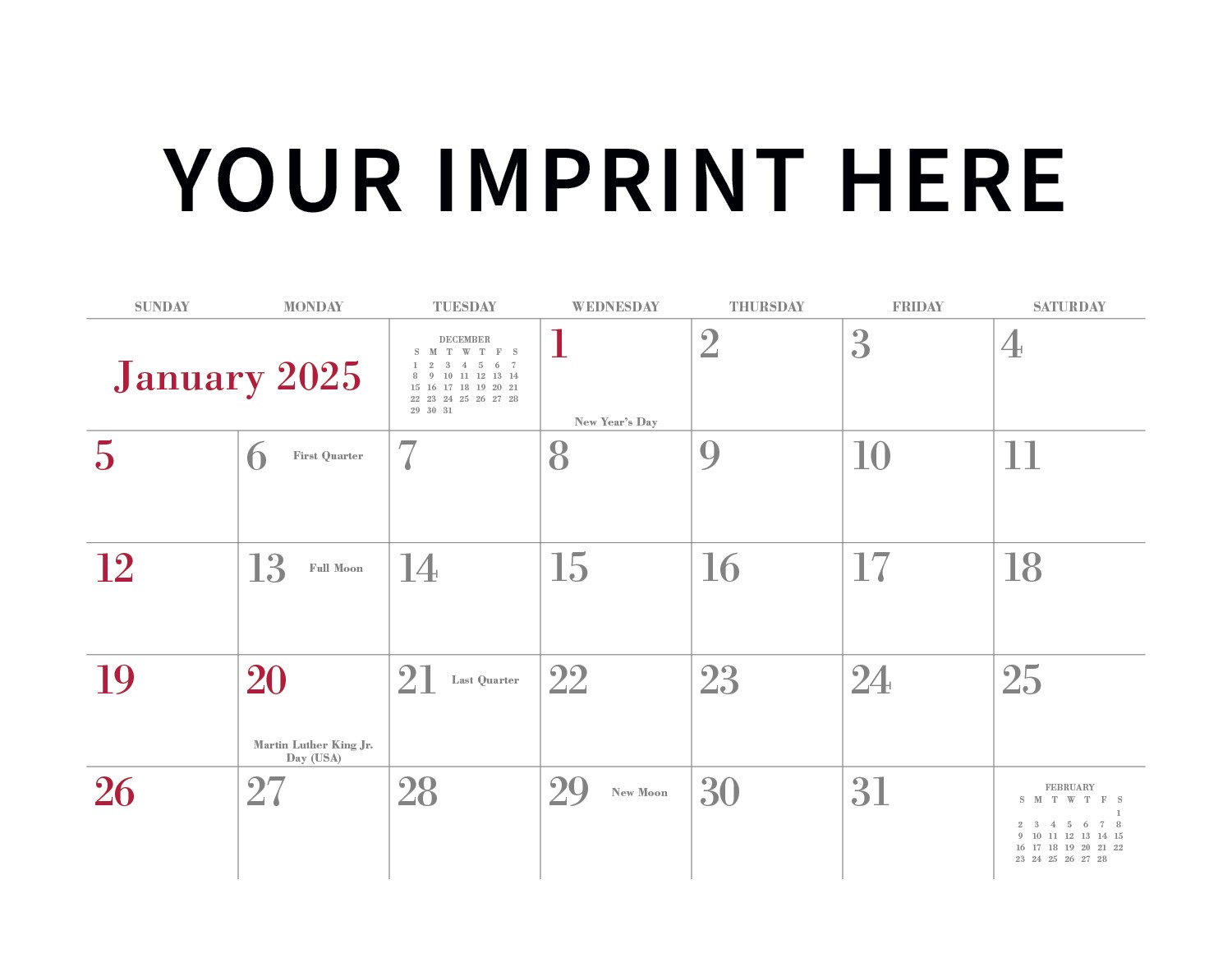 Triumph® Calendars Small Quantity Custom - Stapled Calendar 2