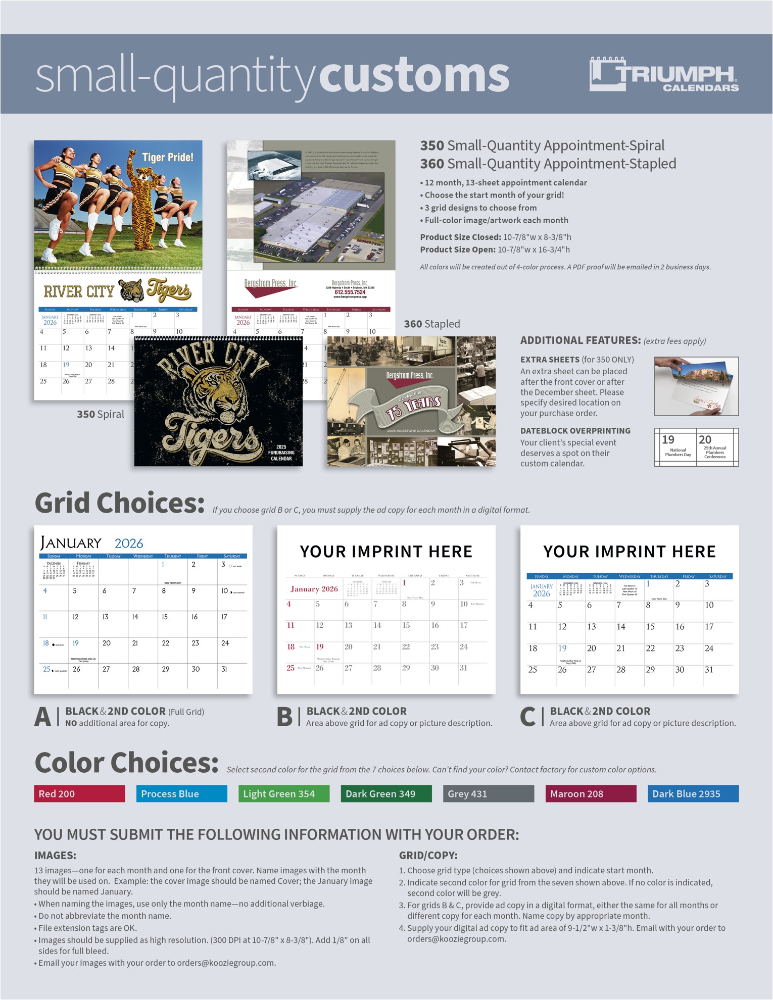 Triumph® Calendars Small Quantity Custom - Stapled Calendar 2