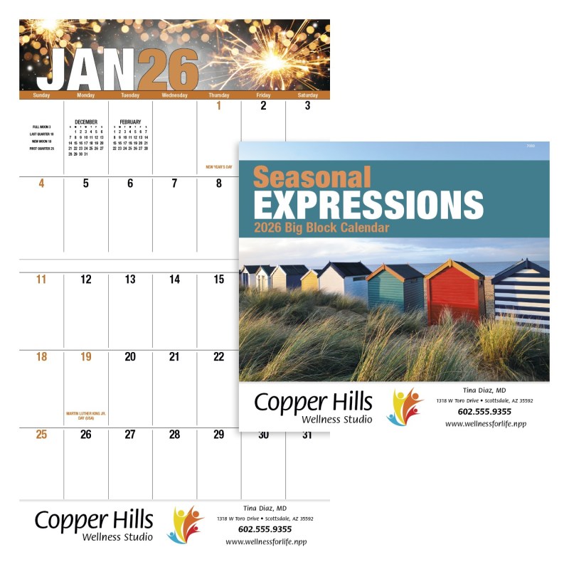 Good Value™ Seasonal Expressions Big Block - Stapled Calendar 2 Good Value™ Seasonal Expressions Big Block - Stapled Calendar 2