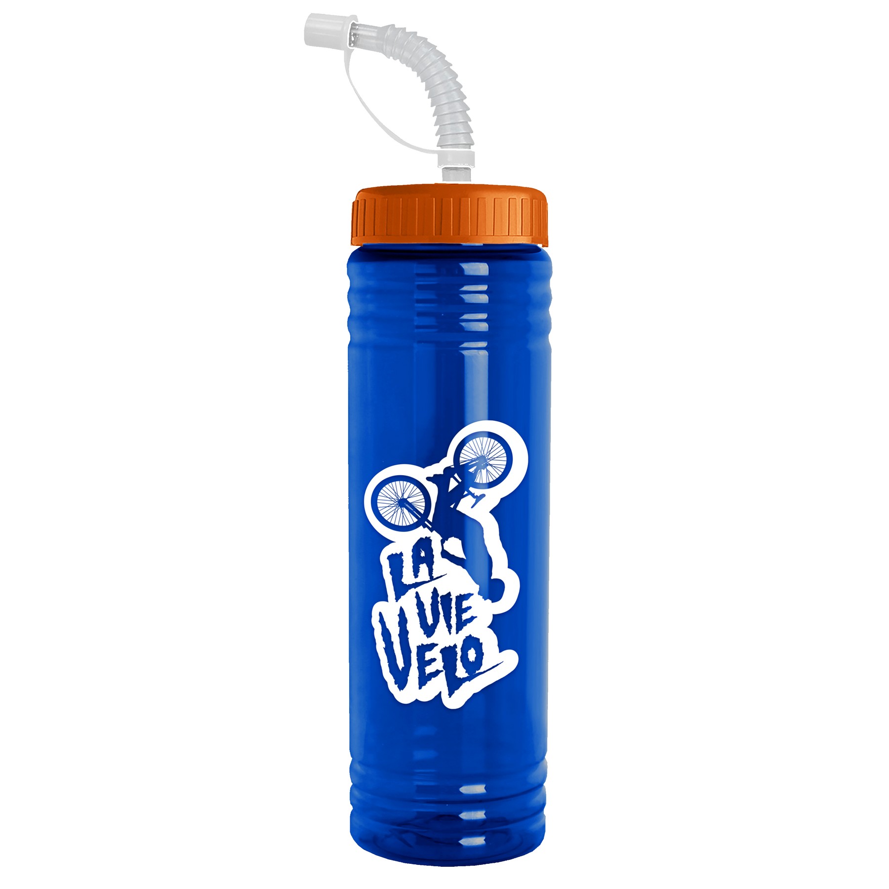 Garyline® Slim Fit RPET Bottle with Straw Lid - 24 oz. 2
