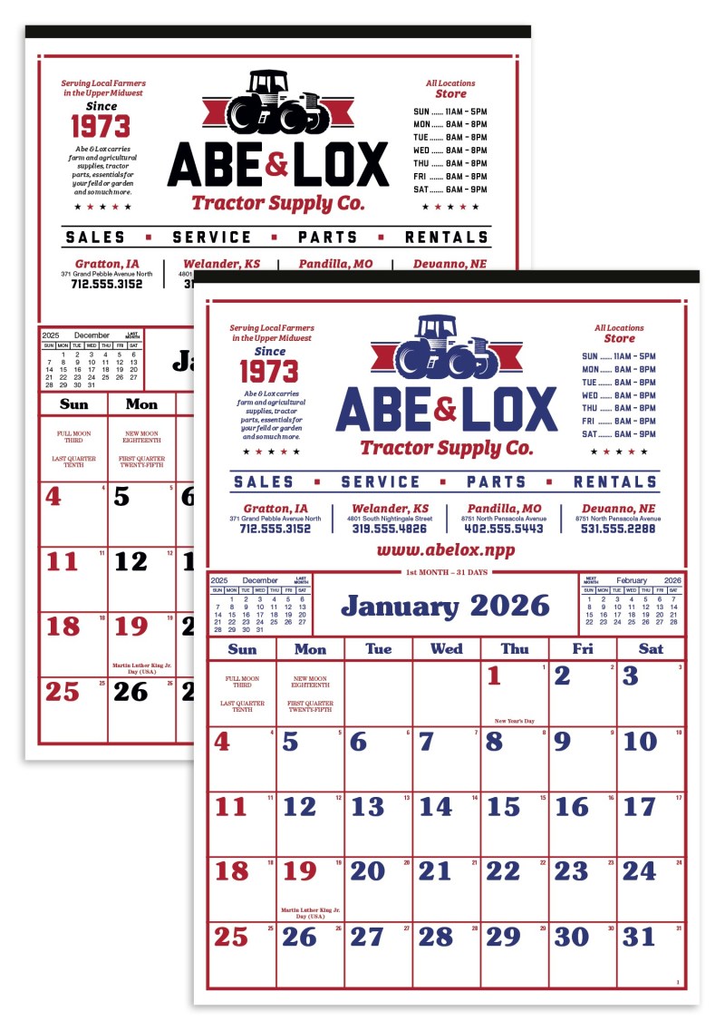 Skinner & Kennedy™ Commercial 12-Sheet Calendar 2 Skinner & Kennedy™ Commercial 12-Sheet Calendar 2