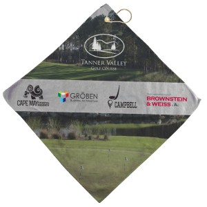 16'' X 16'' Full Color Microfiber Golf Towel 2 16'' X 16'' Full Color Microfiber Golf Towel 2