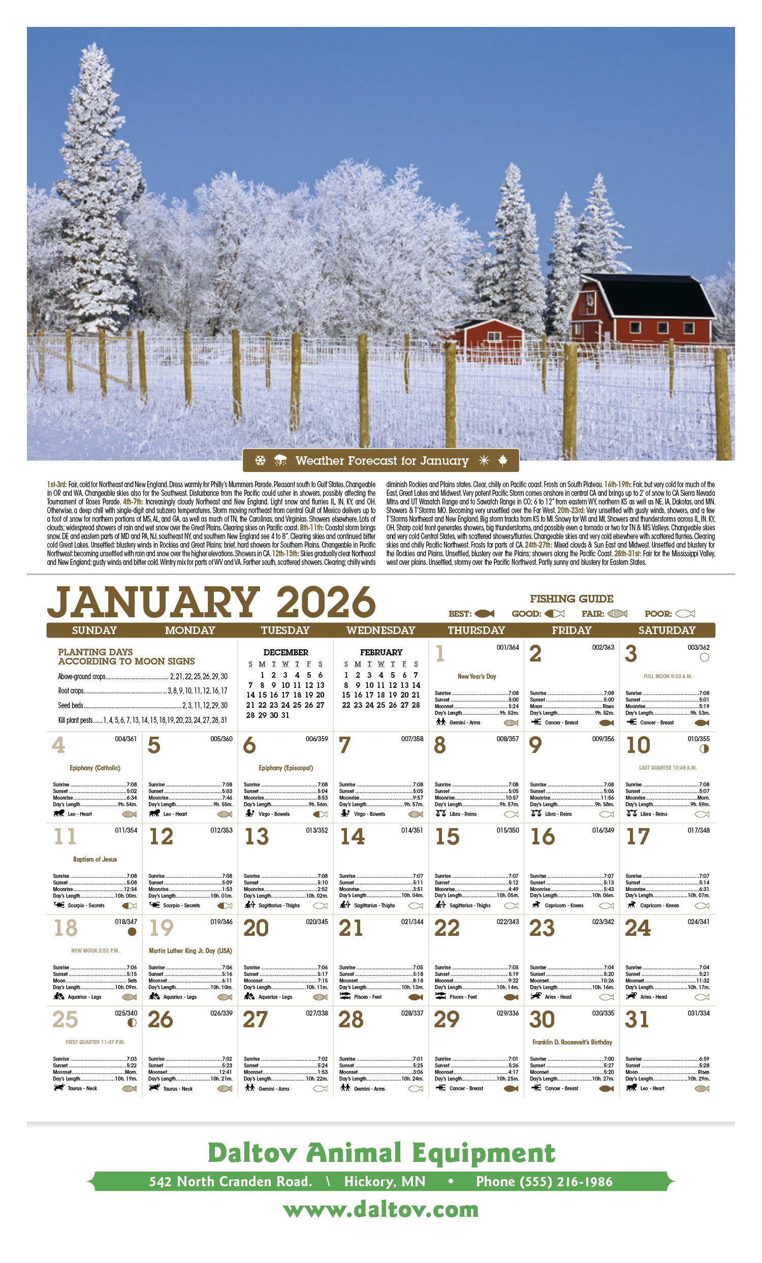 Triumph® Calendars Scenic Almanac 2