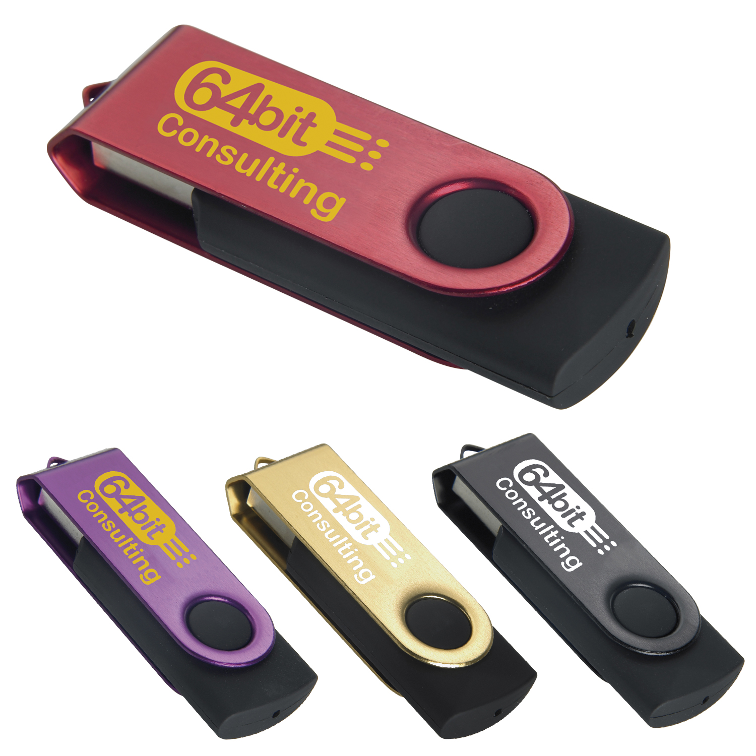 Universal Source® 4 GB Color Accent Folding USB 2.0 Flash Drive 2