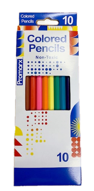 COLORED PENCILS - 10-Pack Box of Colored Pencils 2 COLORED PENCILS - 10-Pack Box of Colored Pencils 2