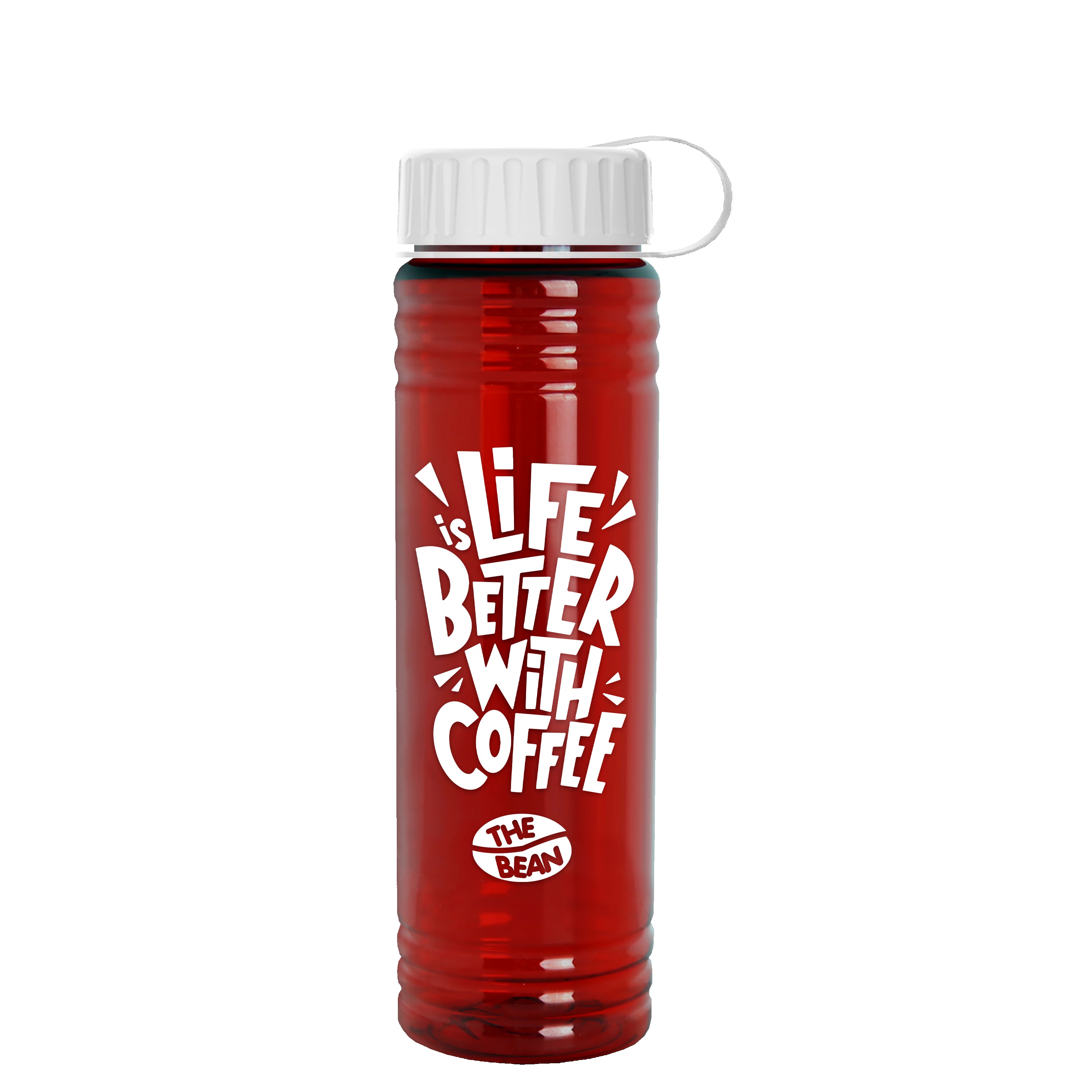 Garyline® Slim Fit RPET Bottle with Tethered Lid - 24 oz. 2