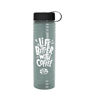 Garyline® Slim Fit RPET Bottle with Tethered Lid - 24 oz. 2 Garyline® Slim Fit RPET Bottle with Tethered Lid - 24 oz. 2