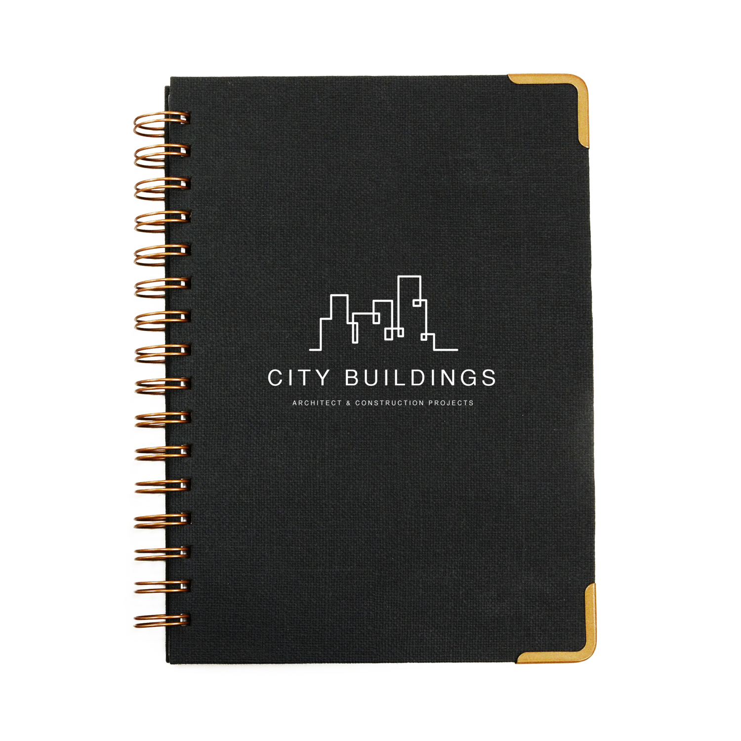 Good Value™ Woven Paper Hardback With Metal Accents Notebook 2